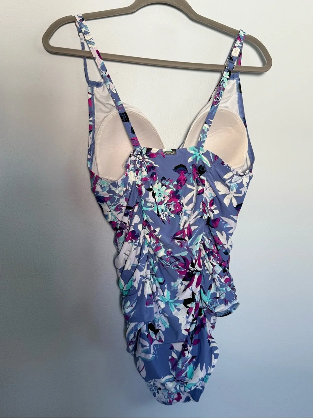 Calvin Klein Lavender Floral V-Neck One-Piece